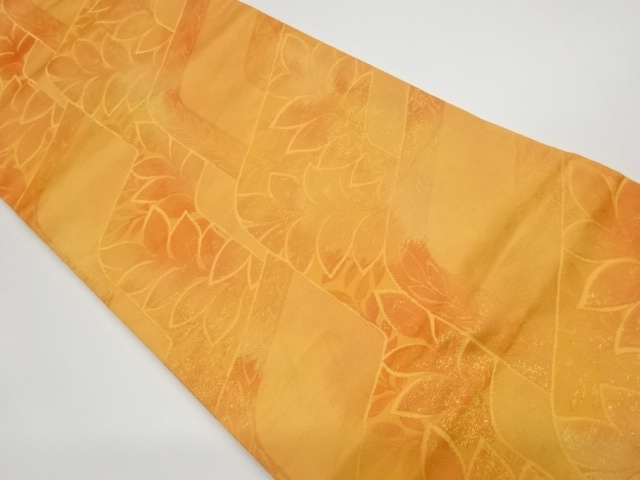 JAPANESE KIMONO / VINTAGE NAGOYA OBI / WOVEN LEAVES
